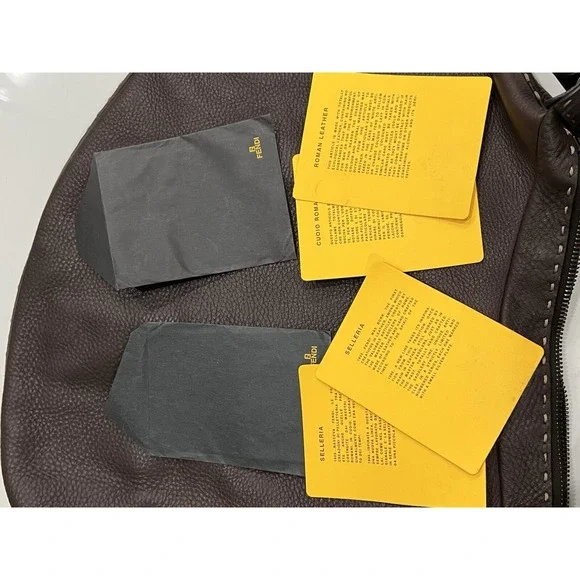 Fendi Stingray Exotic Leather Inlay Oyster Whipstitch Shoulder Runway Purse Bag - Picture 9 of 9